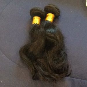 2pc black 100% human hair bundles